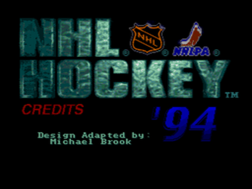NHL 94 title screen for Sega Mega CD